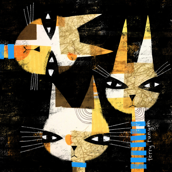 Cat art by Terry Runyan
