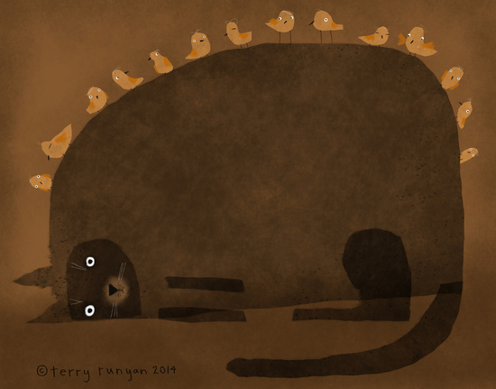 Cat art by Terry Runyan