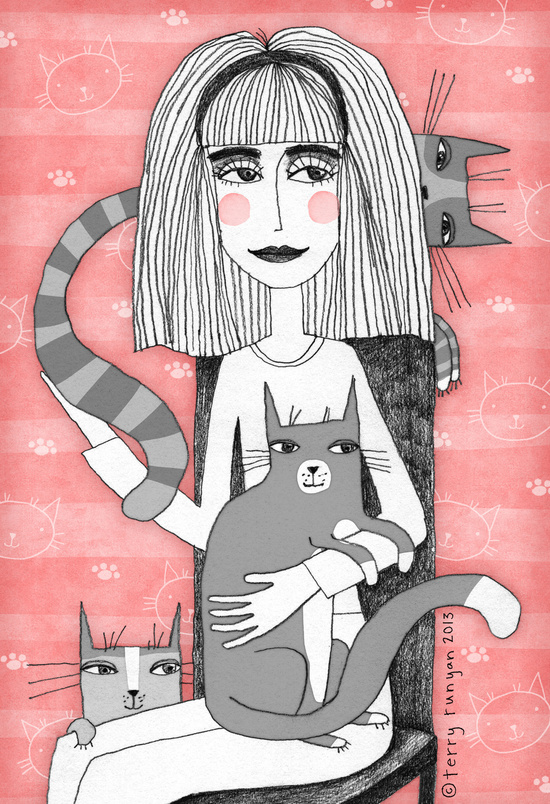 Crazy Cat Lady by Terry Runyan